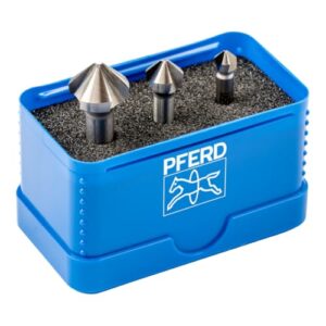 PFERD HSS Kegel-/Entgratsenker-Set, 3-teilig, 90°, Durchmesser 6,3-16,5 mm, DIN 335 C, zum Versenken von 90°-Schrauben