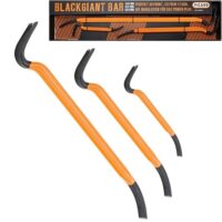 PICARD Nageleisen BlackGiant Bar Nr. 46Z - Robust & Langlebig | 90° Maximaler Hebel | Rutschfest | 3er-Set (300/610/930 mm) für Bauprofis und Handwerker, Made in Germany