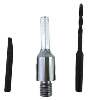 6-kant Adapter M16 inklusive Zentrierbohrer und Auswurfkeil für Diamant Dosensenker, Bohrkronen