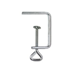 Laubsägezwinge für Basteln und Laubsägearbeiten, vernickelter Flachstahl mit Spannweite 50 mm