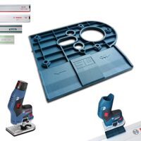 Professioneller Führungsschienenadapter für Bosch GKF 12V-8, umfangreiches Werkzeug-System für verschiedene Marken, hochwertige Oberfräse-Kantenfräse-Adapter mit Passform für Bosch GKF 12V-8