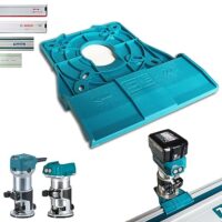 Profi Führungsschienenadapter für Makita DRT50, RT0700C, RT0702C, RT0700 und 3709/3711 - Hochwertiger Adapter für Oberfräse und Kantenfräse von Makita, Bosch, Festool und Mafell