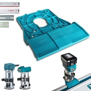 Profi Führungsschienenadapter für Makita DRT50, RT0700C, RT0702C, RT0700 und 3709/3711 - Hochwertiger Adapter für Oberfräse und Kantenfräse von Makita, Bosch, Festool und Mafell
