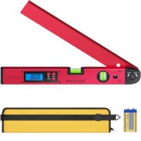 Digitaler Winkelmesser mit Wasserwaage und LCD-Belichtung für Bedachungstechnik