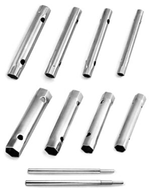 Rohrsteckschlüsselsatz, 10-teiliges Set mit Steckschlüsseln und Knebelstangen
