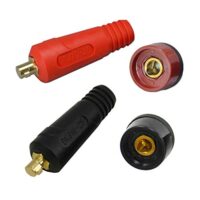 RIVERWELD TIG-Schweißkabel-Panelstecker-Buchsenset mit Schnellverschluss, 4 Stück, 200Amp, Rot und Schwarz