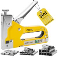 Rapid NUNU 3-in-1 Handtacker für DIY-Projekte, Set mit 3000 Klammern und Nägeln, Tacker für Holz, Teppiche, Möbel und Upcycling, einstellbare Schlagkraft und ergonomisches Design