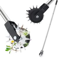 Rasenkantenschneider mit Stiel, ideal für das Trimmen von Rasenkanten, präzise geschärft, gezahnte Klingen, ergonomisches Design, starker Edelstahlgriff, lange Lebensdauer, perfekt für regelmäßige Gartenpflege