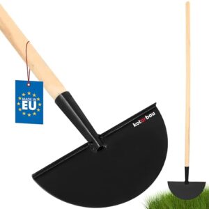 KOTARBAU Rasenkantenstecher mit Holzstiel 121cm Buchenholz Stahl Halbmond Kantenstecher Rasenschneider Grasnarben Entferner Rasenkantenschneider manuell Rasenabstecher Gartengeräte Kantenschneider