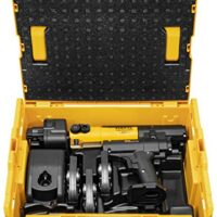 Mini-Press für Heimwerker und Handwerker, kompakte Bauform, stabile L-BOXX, 2 schwenkbare Monoblock-Pressbacken