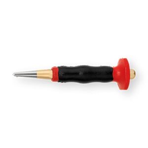 Rennsteig Körner mit Handschutz ø 4 mm - geschliffene und polierte Oberfläche, Abmessung 120 mm, Schlüsselweite 10 mm, Profil 8-kant, Werkzeug für Heimwerker und Handwerker