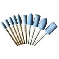 Rund Schleifstein Set, 10 Stück Schleifspitze für Bohrmaschine, Rund Schleifkopf, Schleifstift Geradschleifer Set mit 4mm 5 Mm 6 Mm 8 Mm 10 Mm Schaft für Hozlzz, Metall und Kunststoff