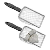 Gartensieb, Metall-Durchwurfsieb, Kompost-Sieb, Sandsieb mit Rutschfester Griff und Edelstahl-Maschenweite 3,8mm und 5mm