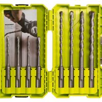 Ryobi RAK08SDS2 SDS+ Steinbohrer-Set, 8-teilig mit verschiedenen Bitgrößen für das Bohren von Löchern in Mauerwerk und Hartbeton