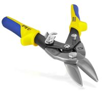 Hochwertige Metallschere aus der Aviation-Serie mit effektiver Hebelwirkung und hochfestem CrMo-Stahl, ideal für Karosserieherstellung, Trockenbau und Blechbearbeitung.