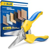 Mehrzweck-Hochleistungsschere mit 42 mm Edelstahlklinge, HRC 50-54, für präzise Schnittkanten und ergonomische Griffe