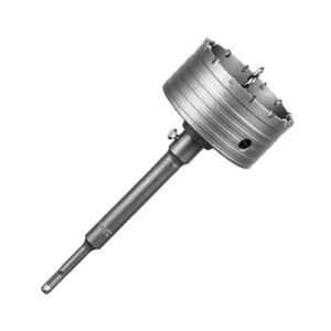 SALI Bohrkrone 110mm SDS Plus M22 Gewinde mit Hartmetall-Zentrierbohrer für Wand und Mauerwerk, Naturstein, Beton, Marmor und Fliesen
