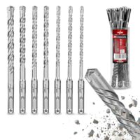Betonbohrer, Hammerbohrer für Stahlbeton und Beton - 4 Vollhartmetall Schneiden - robust und langlebig
