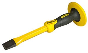 STANLEY FatMax Präzisionsflachmeißel mit Handschutz, 25 mm Klingenbreite, Chrom-Vanadium, gehärtet und vergütet, zum Schneiden und Bearbeiten von Fliesen, Beton und Stein