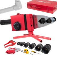 Schweißgerät für Kunststoffrohre Ø20–63 mm, Hochleistungs-Schweißgerät mit 1500W Polyfusions, Temperaturregelung von 0-300°C, Schweißgerät für PPR-, PE- und PP-Rohre