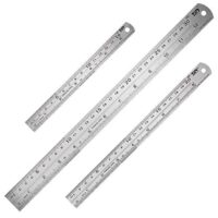Edelstahl Lineal mit 3 Messbereichen 30cm, 20cm und 15cm für Engineering, Lehre und Büroarbeit