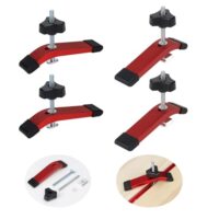 T-Track-Halteklammer-Set, 4 Stück Rot Niederhalter T-Track, Holzbearbeitungswerkzeug, Aluminiumlegierung