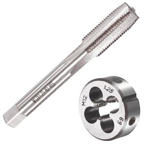 Gewindeschneider und Gewindeschneideisen M12 x 1,25 mm HSS für Stahl, Kupfer, Aluminium und Gusseisen