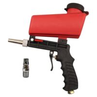 Hochwertige Hand-Sandstrahlpistole mit 2 Düsenspitzen und Luftregler, ideal für Industrie, Fertigung, Automobilwartung und mechanische Ausrüstung