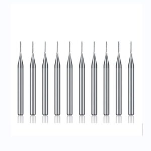10 Stück Schaftfräser, Router Bits, 3,175mm(1/8") Schaft, CNC Gravierfräser, Bohrfräswerkzeug Vollhartmetallfräser, verschiedene Größen 0.1mm - 1.0mm
