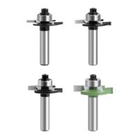 Scheibennutfräser für Oberfräse 8mm Schaft 4 Stück 2 Mm,3 Mm,4 Mm,5 Mm Mit Kugellagern Werkzeuge für Die Holzbearbeitung, BündigfräSer für Den Holzzuschnitt