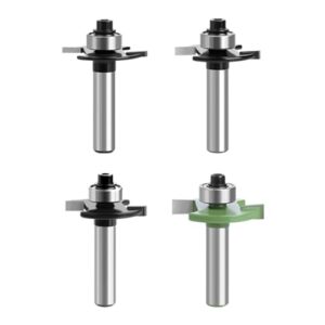 Scheibennutfräser für Oberfräse 8mm Schaft 4 Stück 2 Mm,3 Mm,4 Mm,5 Mm Mit Kugellagern Werkzeuge für Die Holzbearbeitung, BündigfräSer für Den Holzzuschnitt