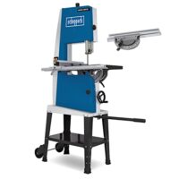 Bandsäge Scheppach BASA3, 230V, 800W, variable Geschwindigkeit, Durchlasshöhe 205mm / Breite 306mm, Grauguss-Tisch, stufenlose Tischverstellung, Untergestell & Querschneidlehre