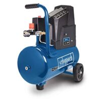 Scheppach Druckluft Kompressor HC30ox | ölfrei und langlebig | 1100W Motorleistung | 24L Kessel mit max. 8 bar Druck | 200l Luftleistung | inkl. Fahrvorrichtung, Druckminderer & Schnellanschlusskupplung