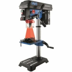 Scheppach Tischbohrmaschine DP16SL Ständerbohrmaschine Standbohrmaschine mit Schraubstock 550 W Leistung Gusseisen 5 Drehzahlen Bohrfutter Spannbereich 1,5-13 mm Laser