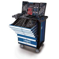 Scheppach Werkstattwagen TW1000 mit 7 Schubladen und 263-tlg. Zubehör, abschließbar und mobil, perfekter Begleiter für Heimwerker und Handwerker
