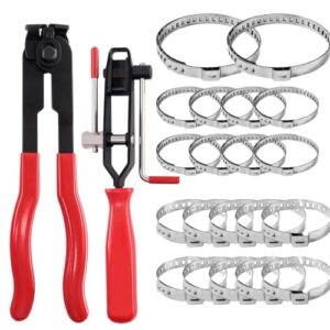Hochwertiges Schlauchklemmen-Set mit Klemmzange und verstellbaren Klemmen für sichere und effiziente Abdichtung von Schlöchern und Rohren