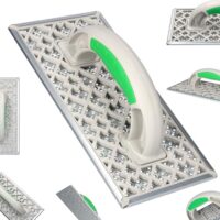 Styroporschaber, Styroporraspel, Schleifbrett, Raspelbrett, Nivellieren von Styroporplattenstößen, Werkzeug für Dämmung, Fassade und Innenausbau, ideal zum Schleifen, Hobeln und Nivellieren