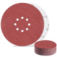 Schleifpapier 225mm Klett, 120er Körnung, für Trockenbauschleifer und Deckenschleifer, hochwertige Aluminiumoxid-Schicht, langlebig und einfach zu bedienen