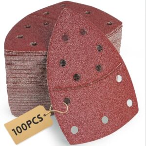 Schleifpapier Dreieckschleifer Set für Bosch PSM 100A, PSM 160, PSM 200 AES, PSM 18, ideal für Holz, Metall, Kunststoff