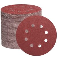 105 Stück Schleifpapier mit Klettverschluss, ideal für Metall, Nichtmetall, Holz, Gummi, Leder, Kunststoff, Stein und Glas