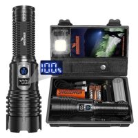Shadowhawk LED Taschenlampe, 500.000 Lumen, USB-ladbar, XHM77.2 Chip, fünf Lichtmodi, langlebiger Akku, Wasserdicht, für Outdoor, Camping, Notfälle