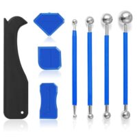 Silikonfugen Abzieher Set, metallische Kugel zum Abdichten von Fugen in Fliesen, Glas, Kunststoff, Metall und Stein