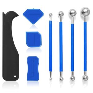 Silikonfugen Abzieher Set, metallische Kugel zum Abdichten von Fugen in Fliesen, Glas, Kunststoff, Metall und Stein