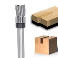 Spiralfräser mit 8mm Schaftdurchmesser und 12.7mm Schnittlänge für bündig zu fräsende oder kopierende Holzkanten, Vorteile: Downcut-Kugellager im Schaftwellen abgeschlossen, für verschiedene Materialien geeignet wie Holz, Sperrholz, Acryl, MDF, Laminat, Weich- und Hartholz sowie Spanplatten