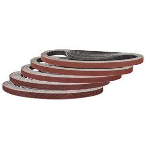 Schleifband für Holz und Farbe, 9 x 533 mm, Set mit 25 Stücken, verschiedene Körnungen