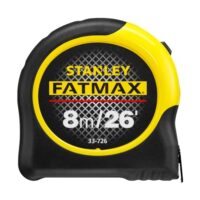 Stanley FATMAX Maßband 8m/26ft, langlebig und widerstandsfähig gegen Abrieb