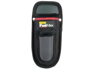 Stanley FatMax Messerholster, 600 Denier Polyester, schnittfeste Innenseiten, Gürtelclip und Zusatzfach für sicheres Tragen von Werkzeugen