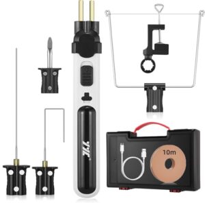 Elektrischer Styroporschneider mit LED-Vorleuchte und Kunststoffbox, ideal für Schnittkanten von Kunststoffen und Styropor