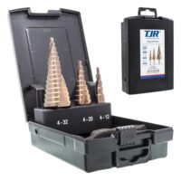 Hochwertiges TJR HSS-E M35 Kobalt Stufenbohrer-Set für schnelles und genaues Bohren in Edelstahl, Legierungsstahl, Nichteisenmetallen und Kunststoffen