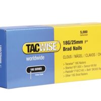 Hochwertige verzinkte Stahlnägel von Tacwise, 18 G / 25 mm, 5000 Stück, ideal für Holzhandwerk und DIY-Projekte